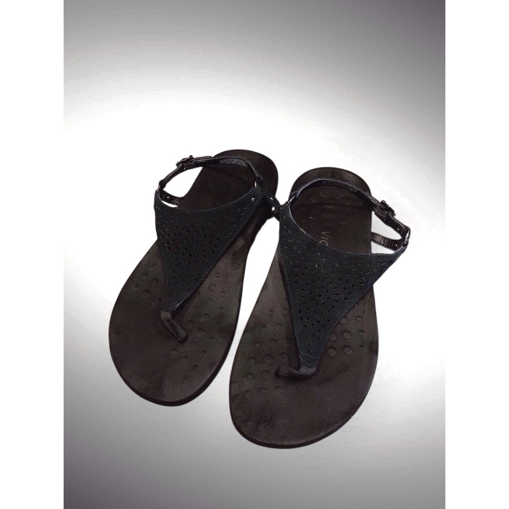 VIONIC Kirra Women's Black Wide Thong‎ Sandal Podiatrist Designed Size 11